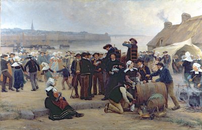 The Pardon in Brittany by Theophile Louis Deyrolle